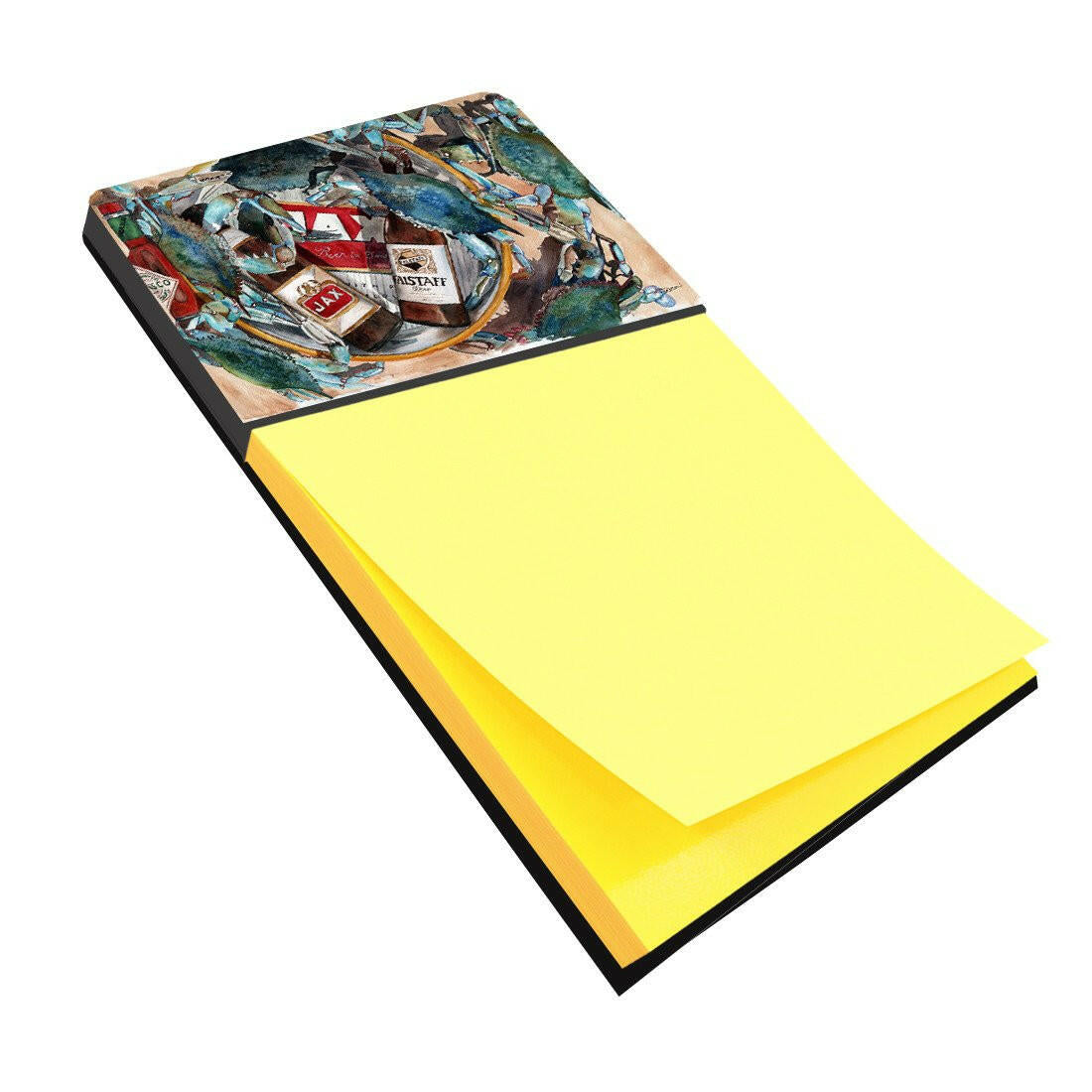 New Orleans Beers and Crabs Watercolor Sticky Note Holder Refillable Dispenser Desk Accessory 3x3 Pad Gift