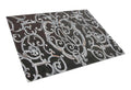 Ironwork Fence Cutting Board Tempered Glass Kitchen Cutting Surface, Heat Resistant Chopping, Non-Slip Feet, Food Prep & Serving