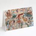 Crabs, Shrimp and Oysters on the loose Greeting Cards Pack of 8 Blank Cards with Envelopes Whimsical A7 Size 5x7