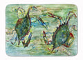 Blue Crab Standoff Memory Foam Kitchen Mat Machine Washable Anti-Fatigue Cushion Comfort Bath or Kitchen Rug