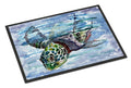Loggerhead Turtle in a Dive Doormat Indoor Outdoor 18H X 27W Front Door Mat Rugs for Entryway, Non Slip Washable