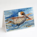 Pelican in the water Greeting Cards Pack of 8 Blank Cards with Envelopes Whimsical A7 Size 5x7