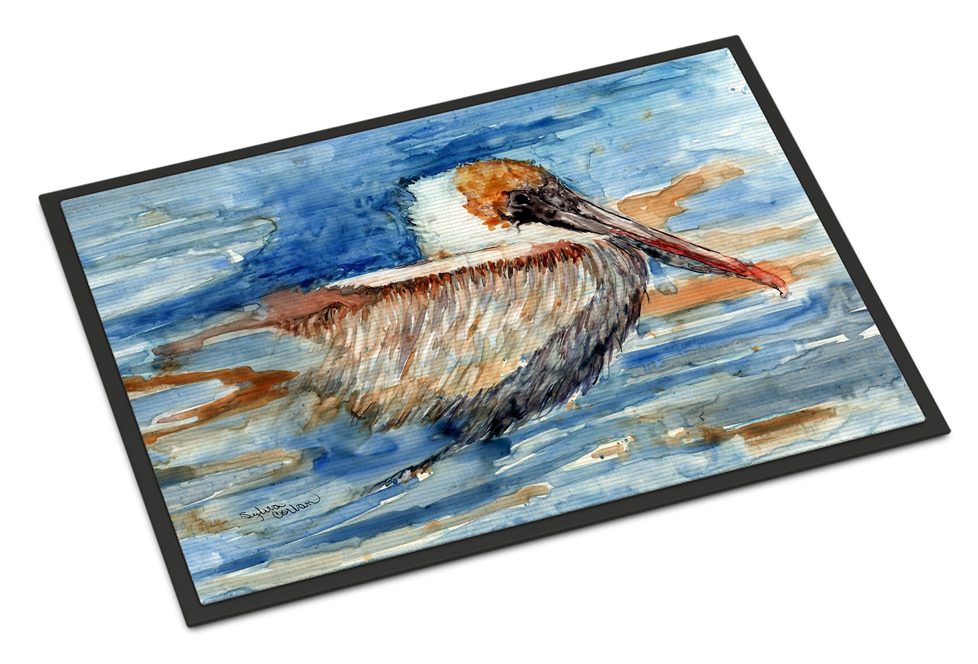 Pelican in the water Doormat Indoor Outdoor 24H X 36W Front Door Mat Rugs for Entryway, Non Slip Washable Low Pile,