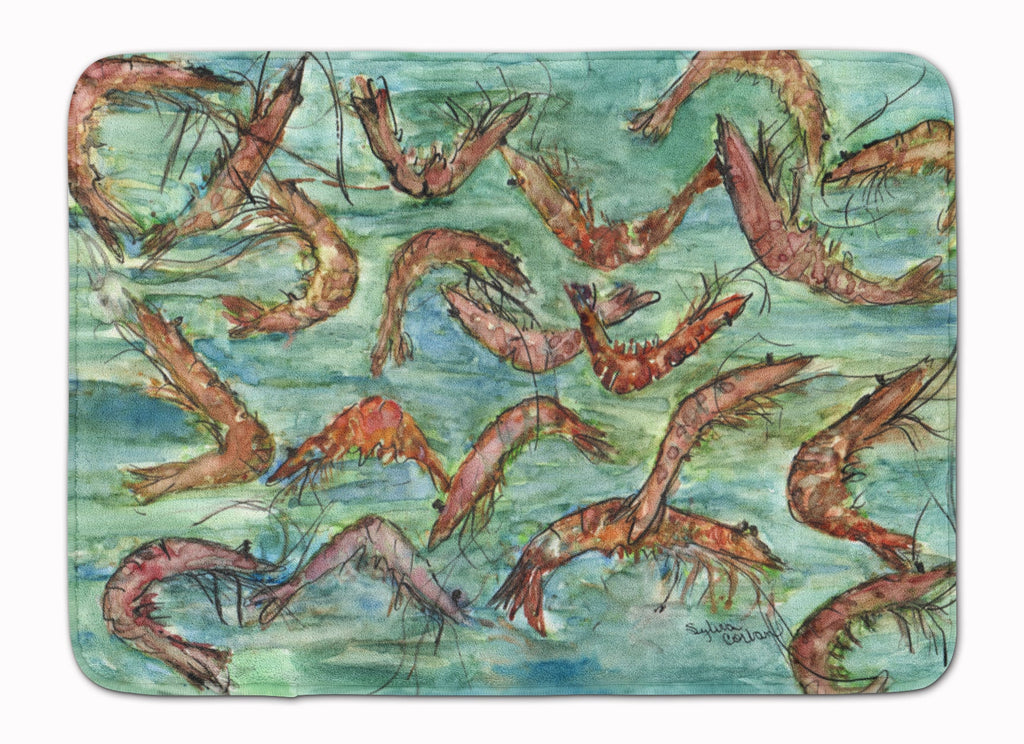 Catch of Shrimp Memory Foam Kitchen Mat Machine Washable Anti-Fatigue Cushion Comfort Bath or Kitchen Rug