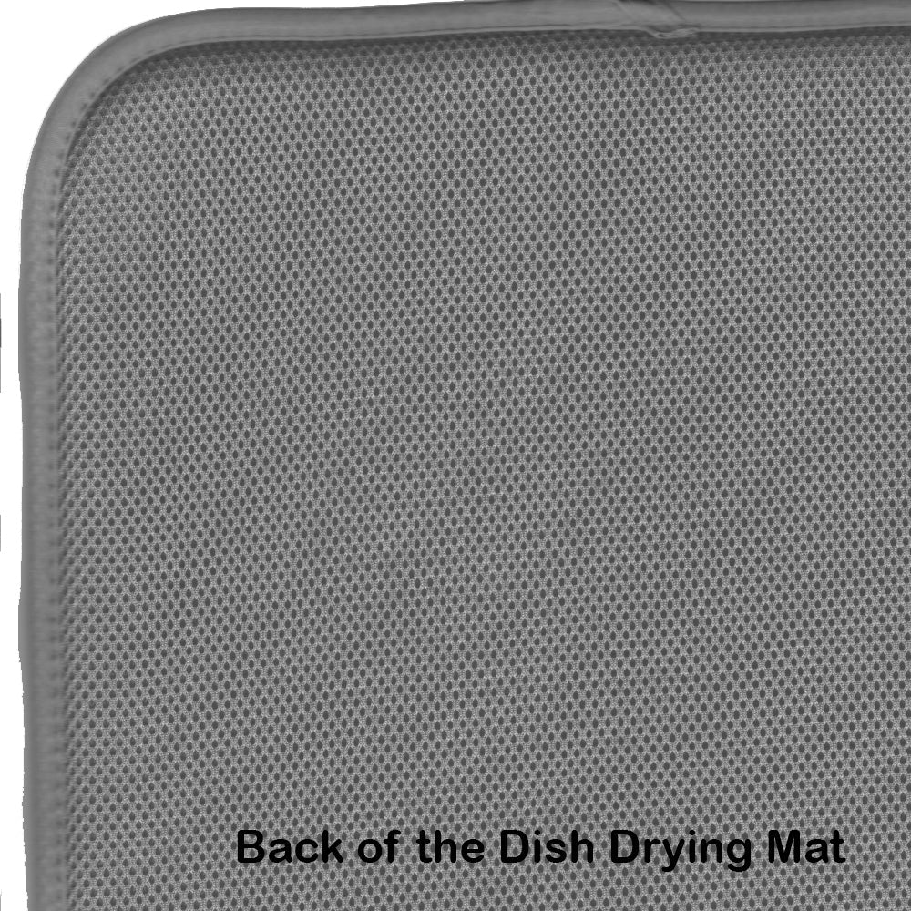 Grey Canvas Abstract Crabs Dish Drying Mat Absorbent Dish Drying Mat Pad for Kitchen Counter Dish Drainer Mat for Countertop, 14 x 21", Multicolor