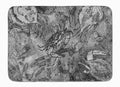Grey Canvas Abstract Crabs Memory Foam Kitchen Mat Machine Washable Anti-Fatigue Cushion Comfort Bath or Kitchen Rug