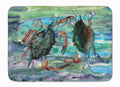 Watery Teal and Purple Crabs Memory Foam Kitchen Mat Machine Washable Anti-Fatigue Cushion Comfort Bath or Kitchen Rug