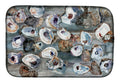 Bunch of Oysters Dish Drying Mat Absorbent Dish Drying Mat Pad for Kitchen Counter Dish Drainer Mat for Countertop, 14 x 21", Multicolor