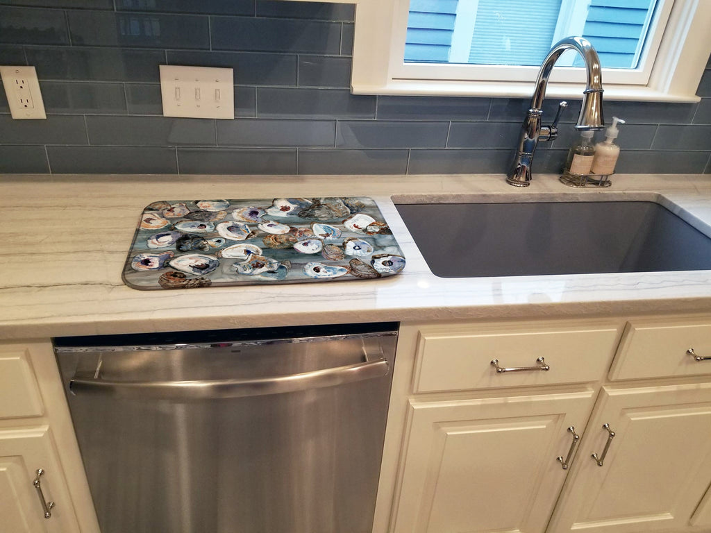 Bunch of Oysters Dish Drying Mat Absorbent Dish Drying Mat Pad for Kitchen Counter Dish Drainer Mat for Countertop, 14 x 21", Multicolor