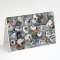 Bunch of Oysters Greeting Cards Pack of 8 Blank Cards with Envelopes Whimsical A7 Size 5x7