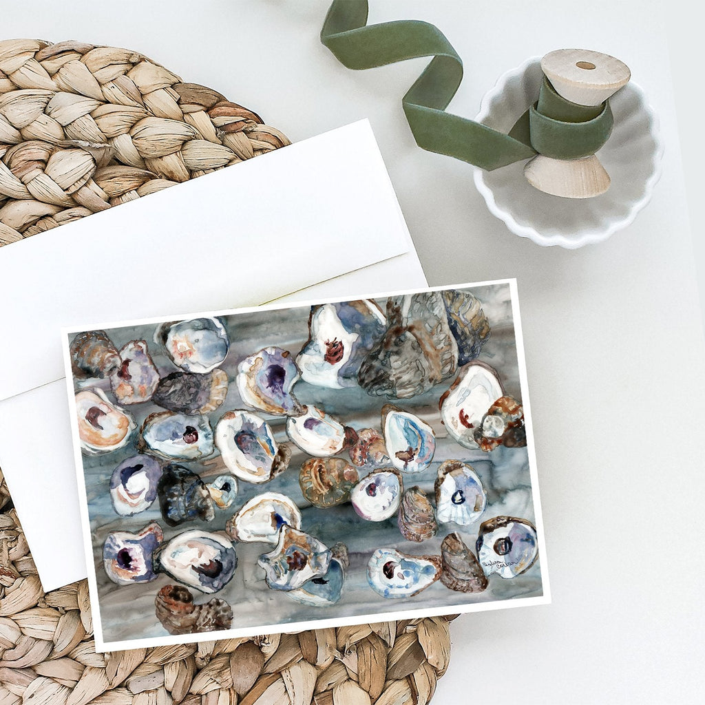 Bunch of Oysters Greeting Cards Pack of 8 Blank Cards with Envelopes Whimsical A7 Size 5x7