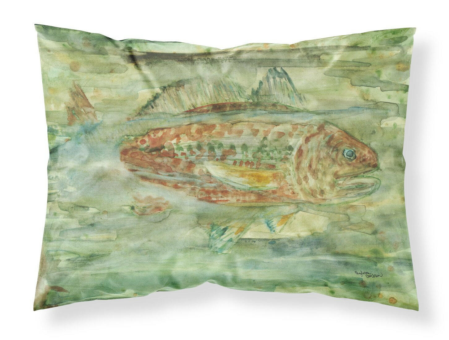 Abstract Red Fish Standard Pillowcase Lightweight Super Soft Easy Care Decorative Artwork Pillowcase, Standard
