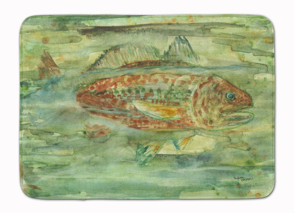 Abstract Red Fish Memory Foam Kitchen Mat Machine Washable Anti-Fatigue Cushion Comfort Bath or Kitchen Rug