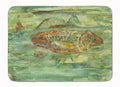 Abstract Red Fish Memory Foam Kitchen Mat Machine Washable Anti-Fatigue Cushion Comfort Bath or Kitchen Rug