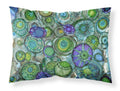 Abstract in Blues and Greens Standard Pillowcase Lightweight Super Soft Easy Care Decorative Artwork Pillowcase, Standard