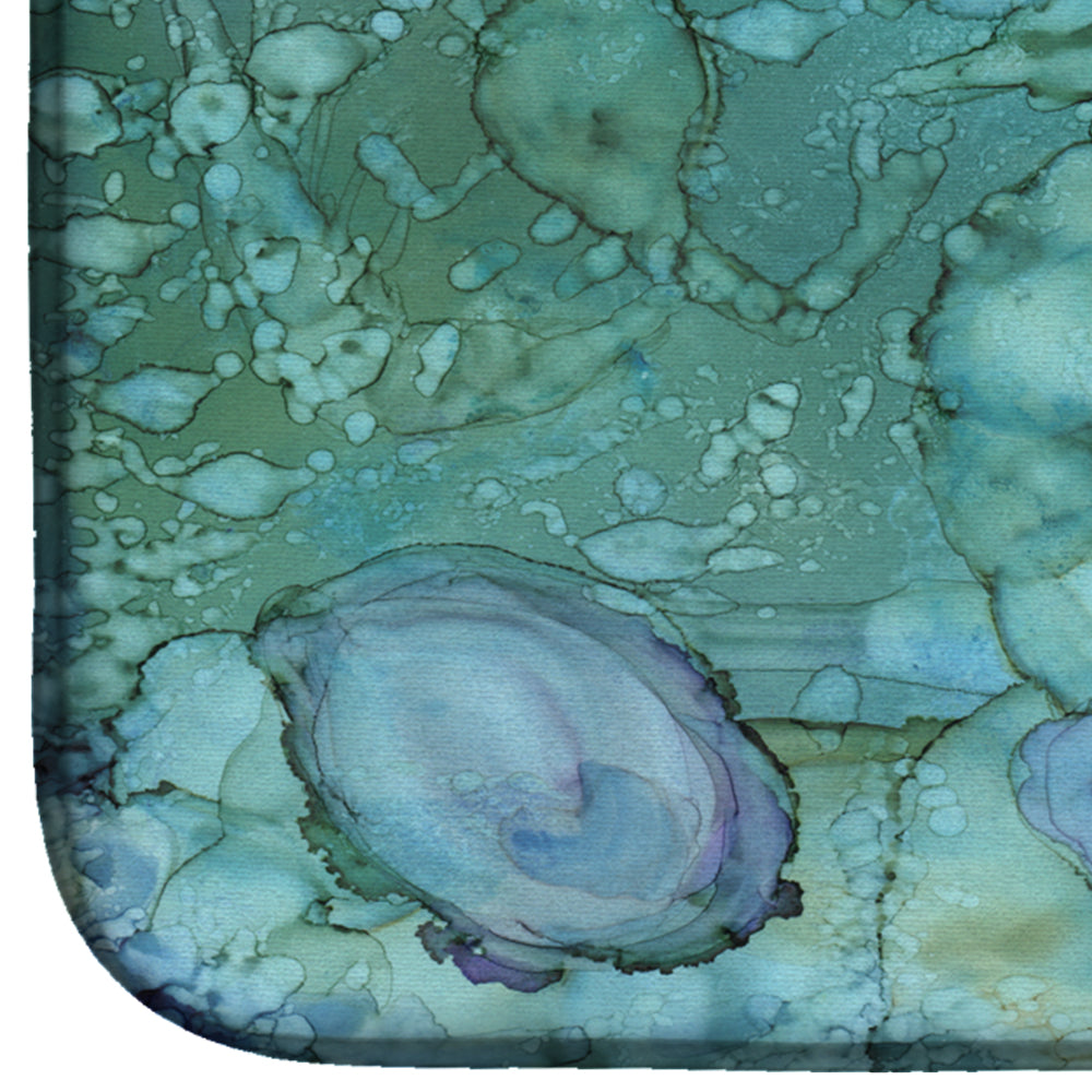 Abstract Crabs and Oysters Dish Drying Mat Absorbent Dish Drying Mat Pad for Kitchen Counter Dish Drainer Mat for Countertop, 14 x 21", Multicolor