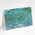 Abstract Crabs and Oysters Greeting Cards Pack of 8 Blank Cards with Envelopes Whimsical A7 Size 5x7