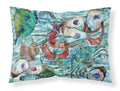 Watery Shrimp, Crabs and Oysters Standard Pillowcase Lightweight Super Soft Easy Care Decorative Artwork Pillowcase, Standard