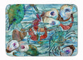 Watery Shrimp, Crabs and Oysters Memory Foam Kitchen Mat Machine Washable Anti-Fatigue Cushion Comfort Bath or Kitchen Rug