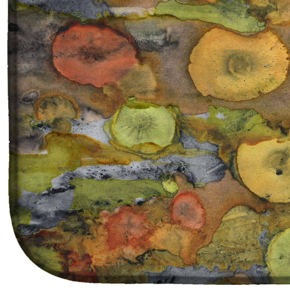 Abstract with Mother Earth Dish Drying Mat Absorbent Dish Drying Mat Pad for Kitchen Counter Dish Drainer Mat for Countertop, 14 x 21", Multicolor