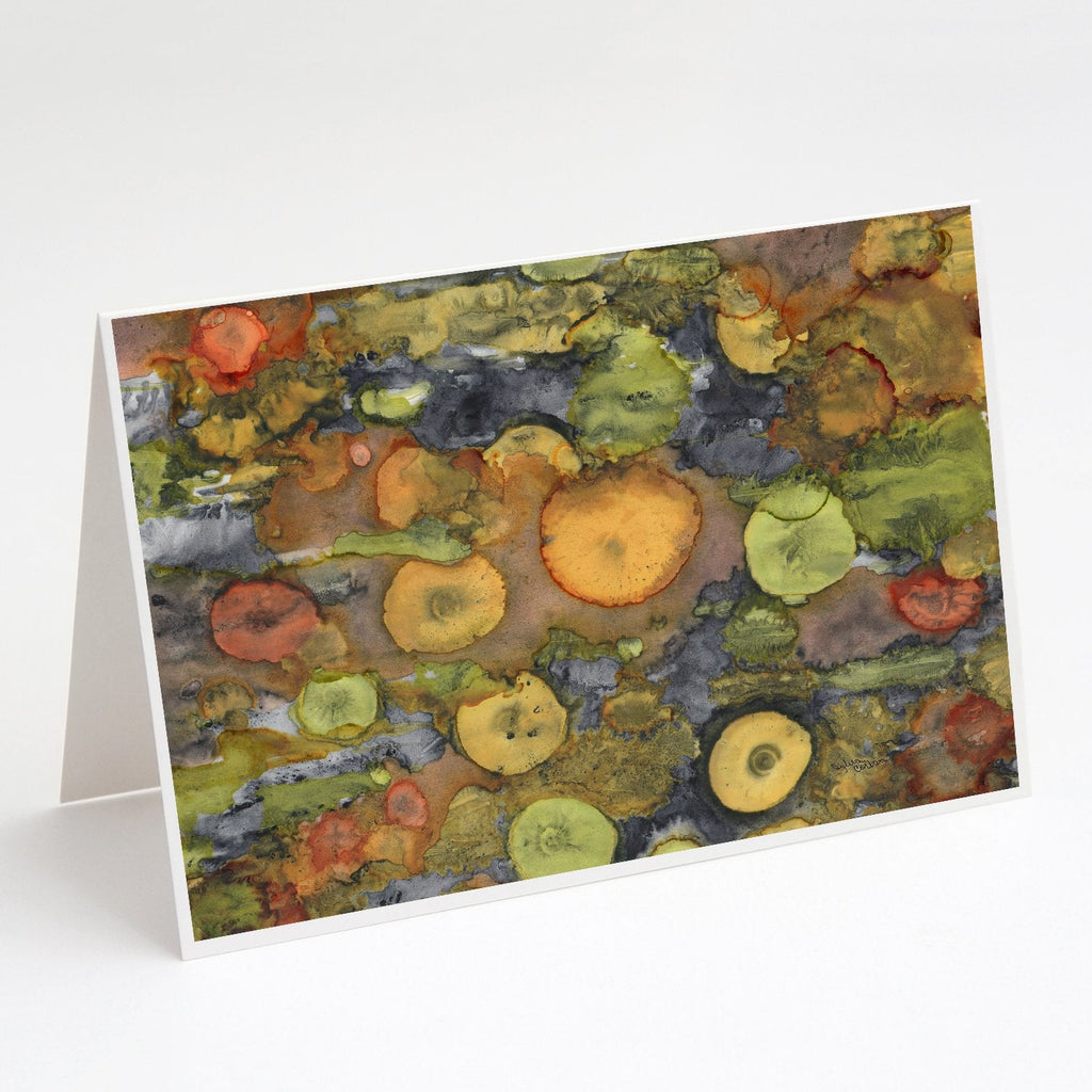 Abstract with Mother Earth Greeting Cards Pack of 8 Blank Cards with Envelopes Whimsical A7 Size 5x7