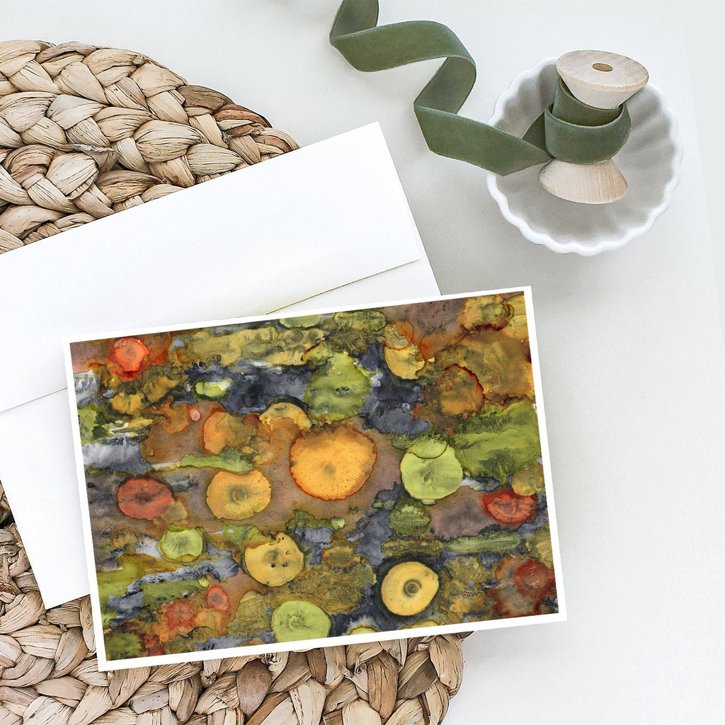 Abstract with Mother Earth Greeting Cards Pack of 8 Blank Cards with Envelopes Whimsical A7 Size 5x7