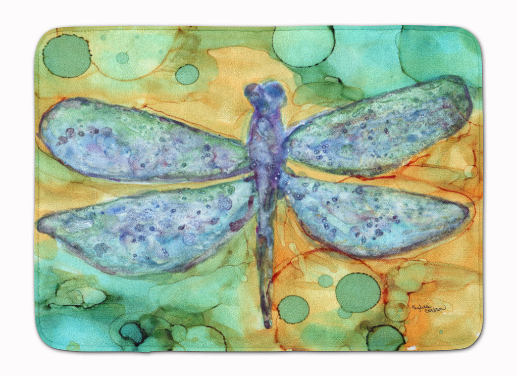 Abstract Dragonfly Memory Foam Kitchen Mat Machine Washable Anti-Fatigue Cushion Comfort Bath or Kitchen Rug