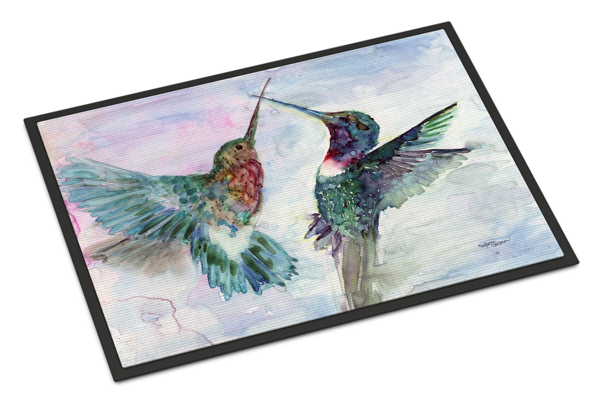 Hummingbird Combat Doormat Indoor Outdoor 24H X 36W Front Door Mat Rugs for Entryway, Non Slip Washable Low Pile,