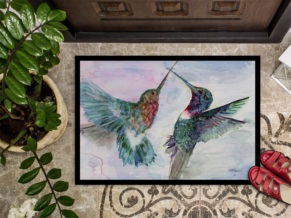 Hummingbird Combat Doormat Indoor Outdoor 24H X 36W Front Door Mat Rugs for Entryway, Non Slip Washable Low Pile,