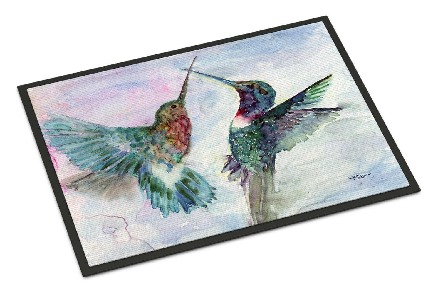 Hummingbird Combat Doormat Indoor Outdoor 18H X 27W Front Door Mat Rugs for Entryway, Non Slip Washable