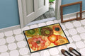 Abstract Flowers Blossoms Doormat Indoor Outdoor 24H X 36W Front Door Mat Rugs for Entryway, Non Slip Washable Low Pile,