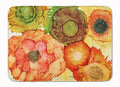 Abstract Flowers Blossoms Memory Foam Kitchen Mat Machine Washable Anti-Fatigue Cushion Comfort Bath or Kitchen Rug