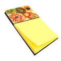 Abstract Flowers Blossoms Watercolor Sticky Note Holder Refillable Dispenser Desk Accessory 3x3 Pad Gift