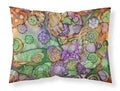 Abstract in Purple Green and Orange Standard Pillowcase Lightweight Super Soft Easy Care Decorative Artwork Pillowcase, Standard