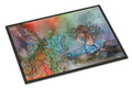 Brunette Mermaid Water Fantasy Doormat Indoor Outdoor 18H X 27W Front Door Mat Rugs for Entryway, Non Slip Washable