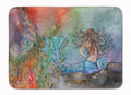 Brunette Mermaid Water Fantasy Memory Foam Kitchen Mat Machine Washable Anti-Fatigue Cushion Comfort Bath or Kitchen Rug