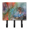 Brunette Mermaid Water Fantasy Leash or Key Holder Wall Hooks, Coat Rack Wall Mount, for Hanging Keys, Towels, Aprons, Leashes