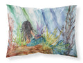 Black Haired Mermaid Water Fantasy Standard Pillowcase Lightweight Super Soft Easy Care Decorative Artwork Pillowcase, Standard