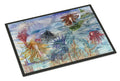 Abstract Mermaid Water Fantasy Doormat Indoor Outdoor 18H X 27W Front Door Mat Rugs for Entryway, Non Slip Washable