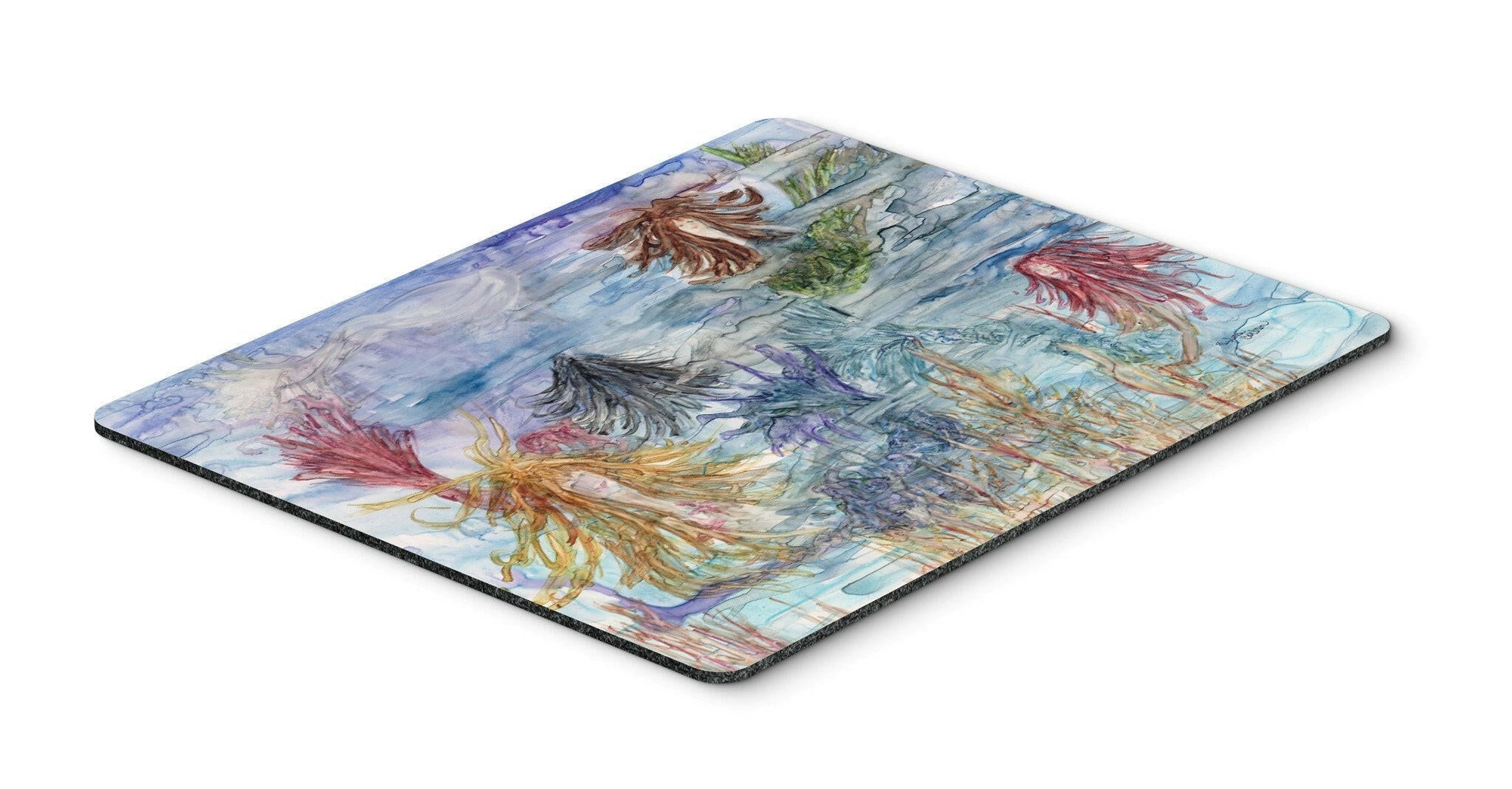Abstract Mermaid Water Fantasy Mouse Pad, Heat Resistant Trivet Hot Pad , Non Slip Rubber Desk Mat, Kitchen Counter Protector, Home Office Decor Gift