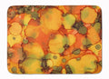 Abstract in Orange and Greens Memory Foam Kitchen Mat Machine Washable Anti-Fatigue Cushion Comfort Bath or Kitchen Rug