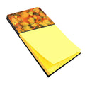 Abstract in Orange and Greens Watercolor Sticky Note Holder Refillable Dispenser Desk Accessory 3x3 Pad Gift