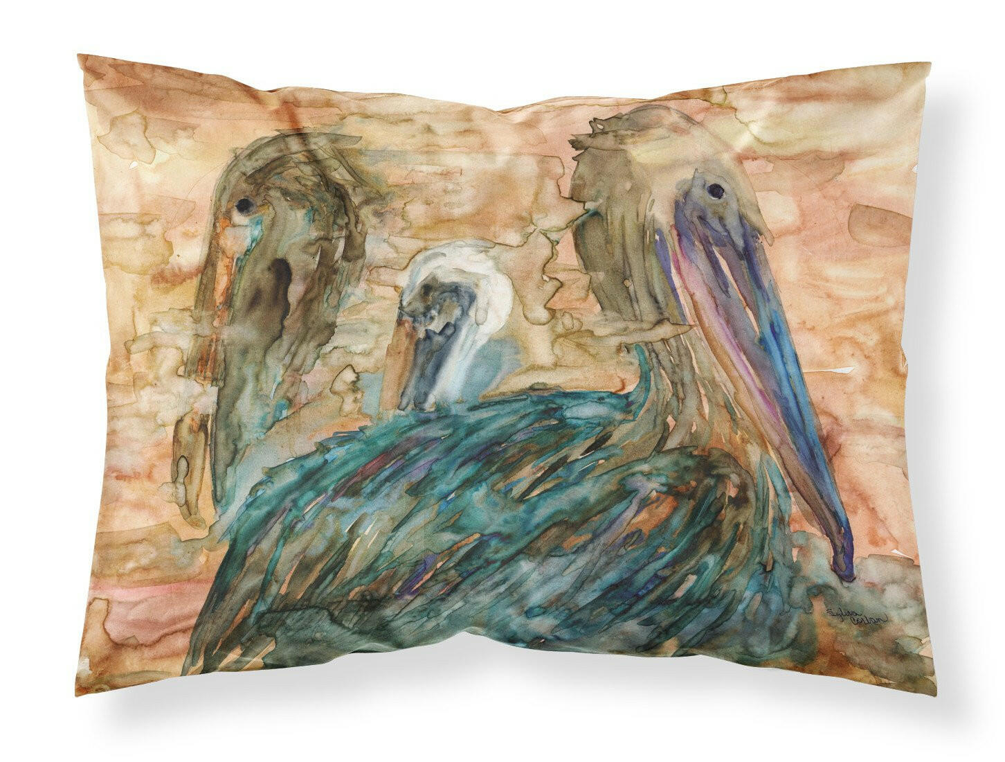 Abstract Pelicans Standard Pillowcase Lightweight Super Soft Easy Care Decorative Artwork Pillowcase, Standard
