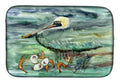 Watery Pelican, Shrimp, Crab and Oysters Dish Drying Mat Absorbent Dish Drying Mat Pad for Kitchen Counter Dish Drainer Mat for Countertop, 14 x 21", Multicolor