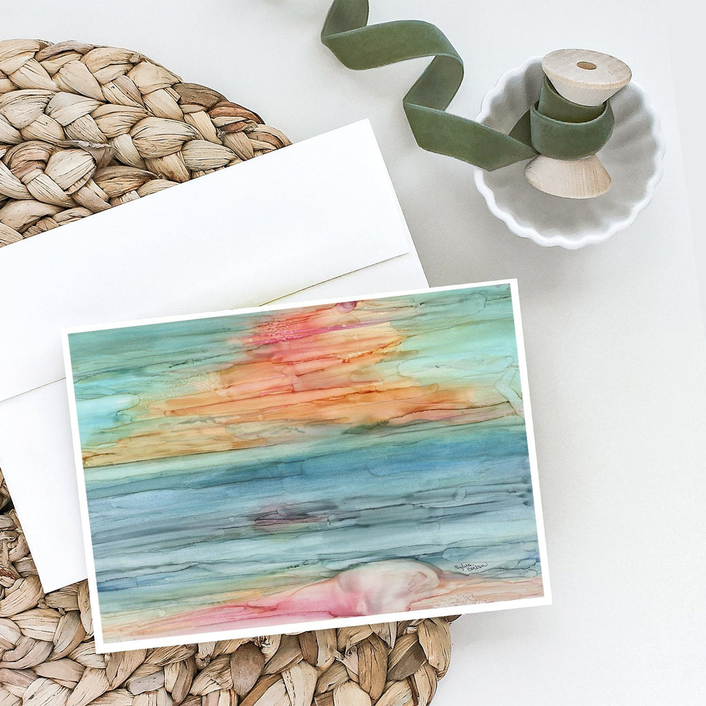 Abstract Rainbow Greeting Cards Pack of 8 Blank Cards with Envelopes Whimsical A7 Size 5x7