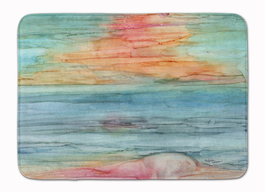 Abstract Rainbow Memory Foam Kitchen Mat Machine Washable Anti-Fatigue Cushion Comfort Bath or Kitchen Rug