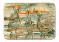 Pelicans on their perch Abstract Memory Foam Kitchen Mat Machine Washable Anti-Fatigue Cushion Comfort Bath or Kitchen Rug