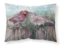 Red Bird Feeding Standard Pillowcase Lightweight Super Soft Easy Care Decorative Artwork Pillowcase, Standard