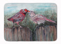 Red Bird Feeding Memory Foam Kitchen Mat Machine Washable Anti-Fatigue Cushion Comfort Bath or Kitchen Rug