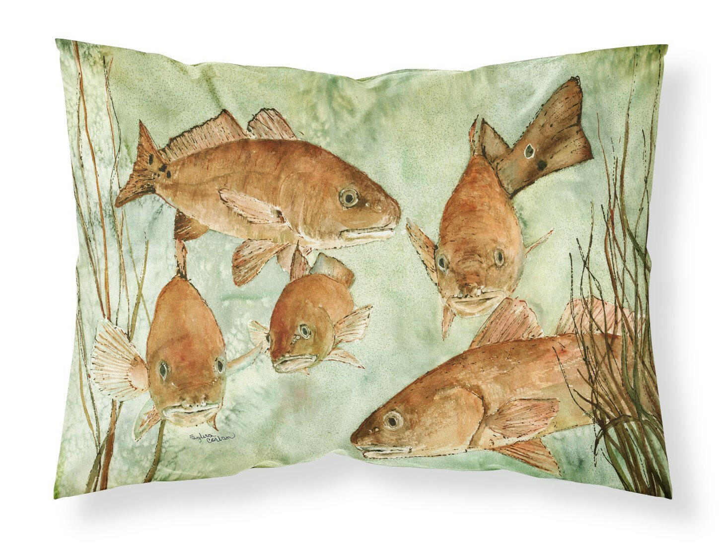 Red Fish Swim Standard Pillowcase Lightweight Super Soft Easy Care Decorative Artwork Pillowcase, Standard